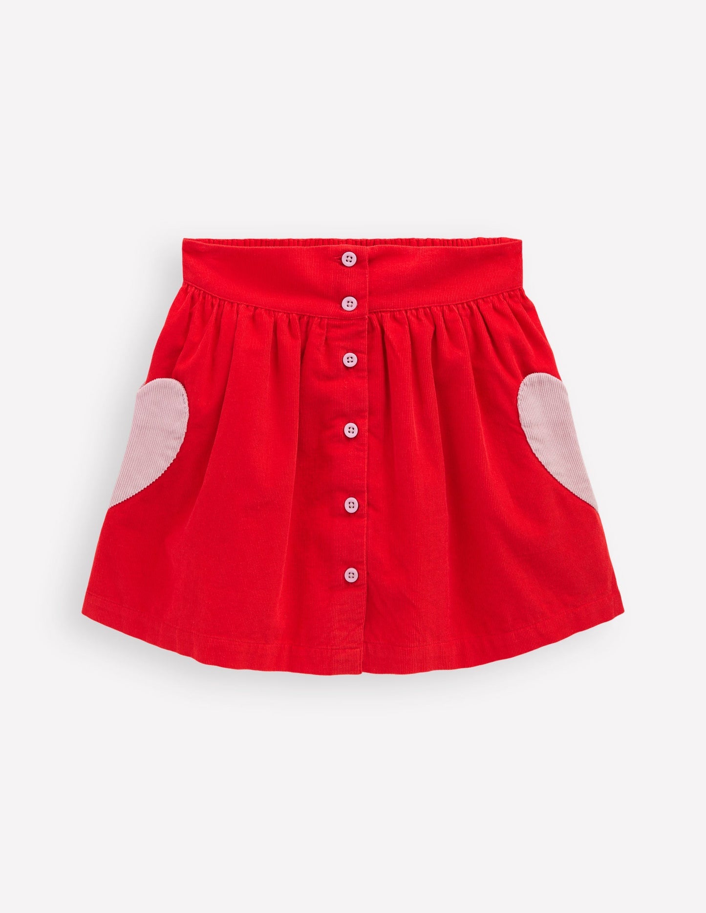 Boden Button - through Mini Skirt - Rockabilly Red Hearts