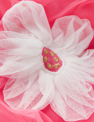 Boden Appliqué Tulle Skirt - Pink Flowers