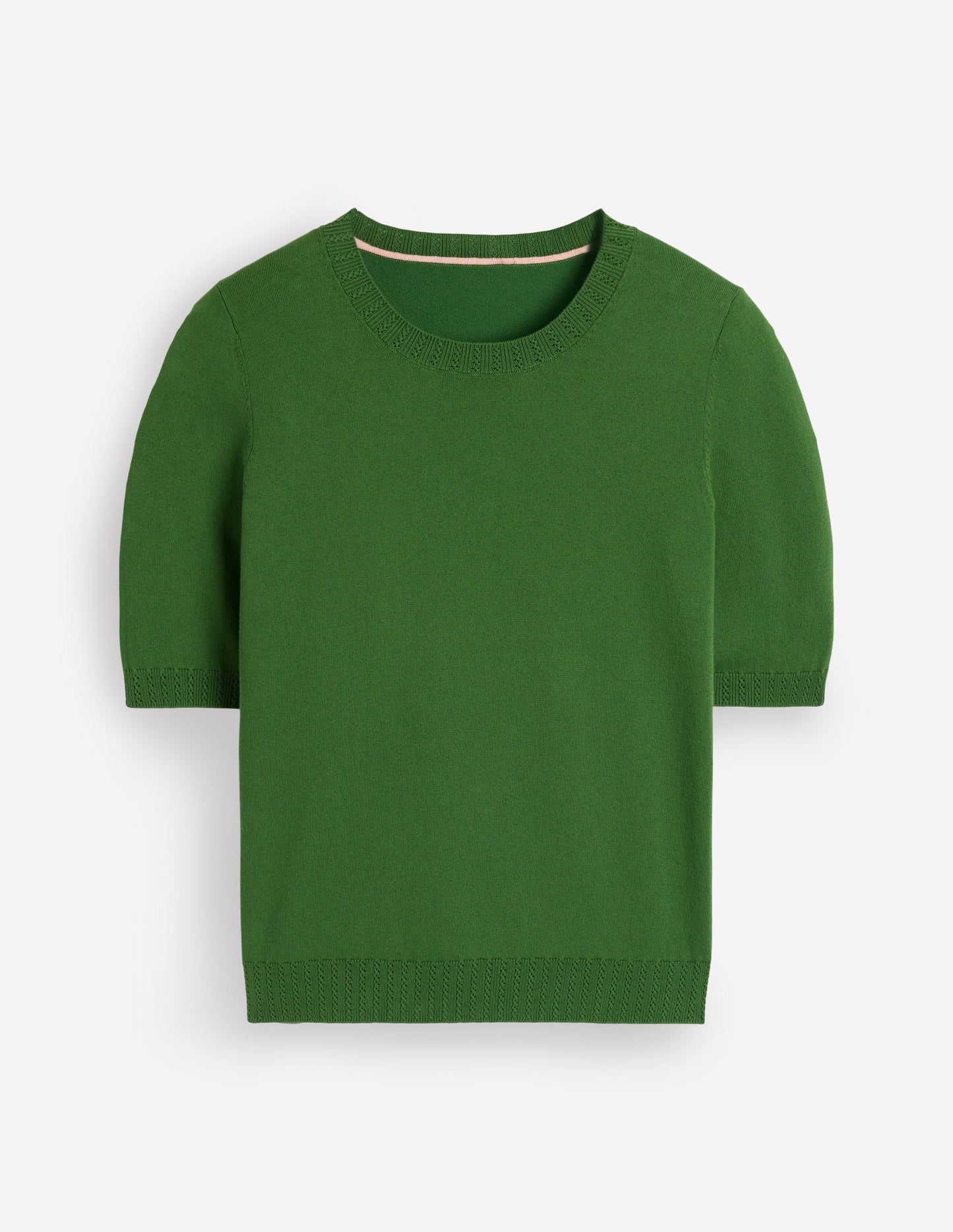 Boden Emilia Cotton Crew T-shirt - Promenade Green