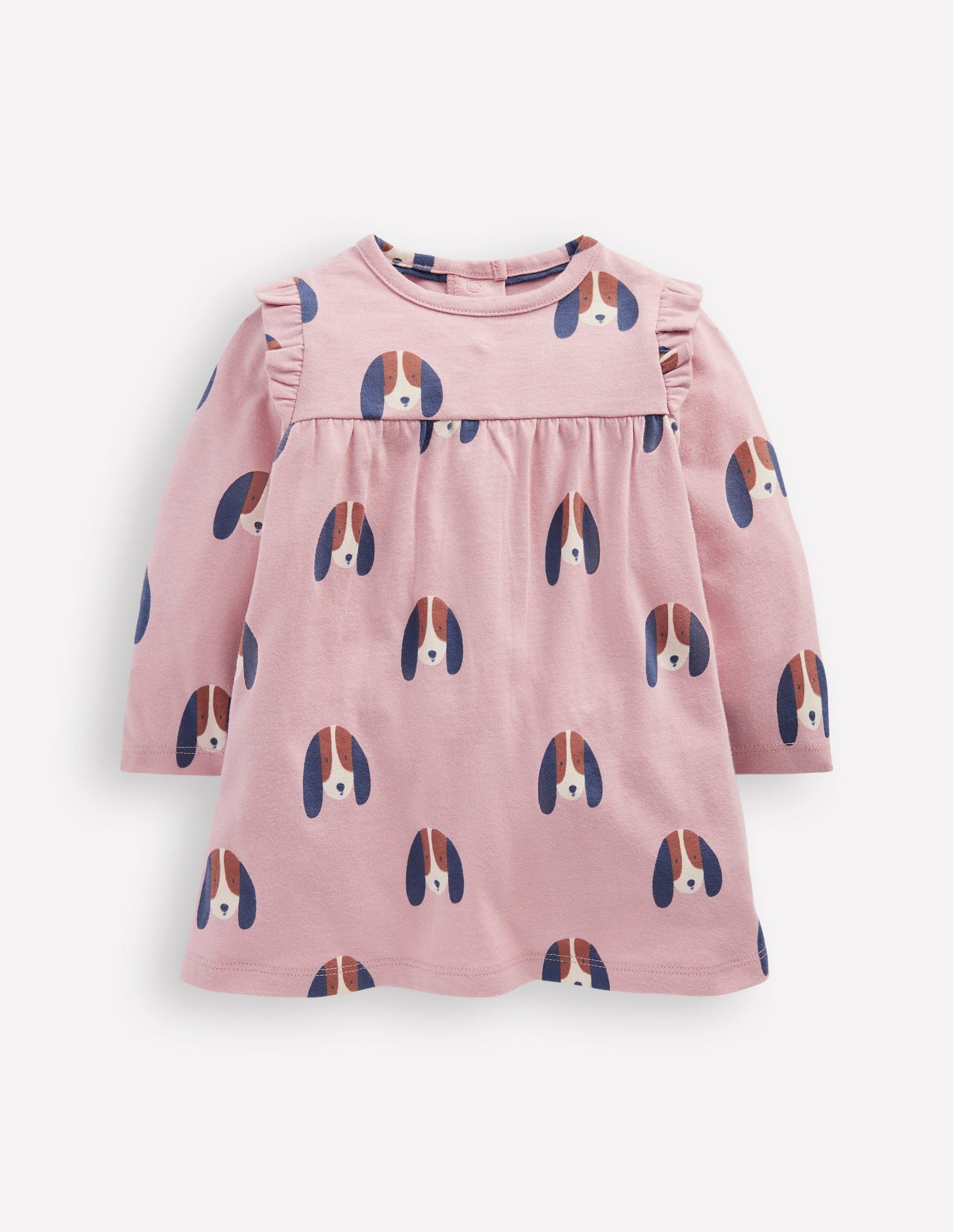 Boden Printed Jersey Dress - Rose Pink Dogs