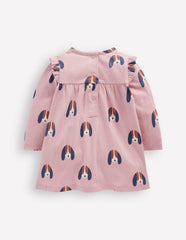 Boden Printed Jersey Dress - Rose Pink Dogs