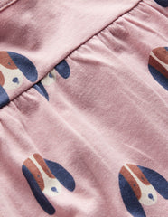 Boden Printed Jersey Dress - Rose Pink Dogs
