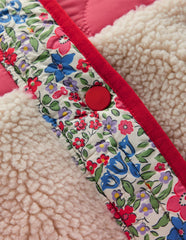 Boden Janie Borg Mix Jacket - Rose Pink Flowerbed