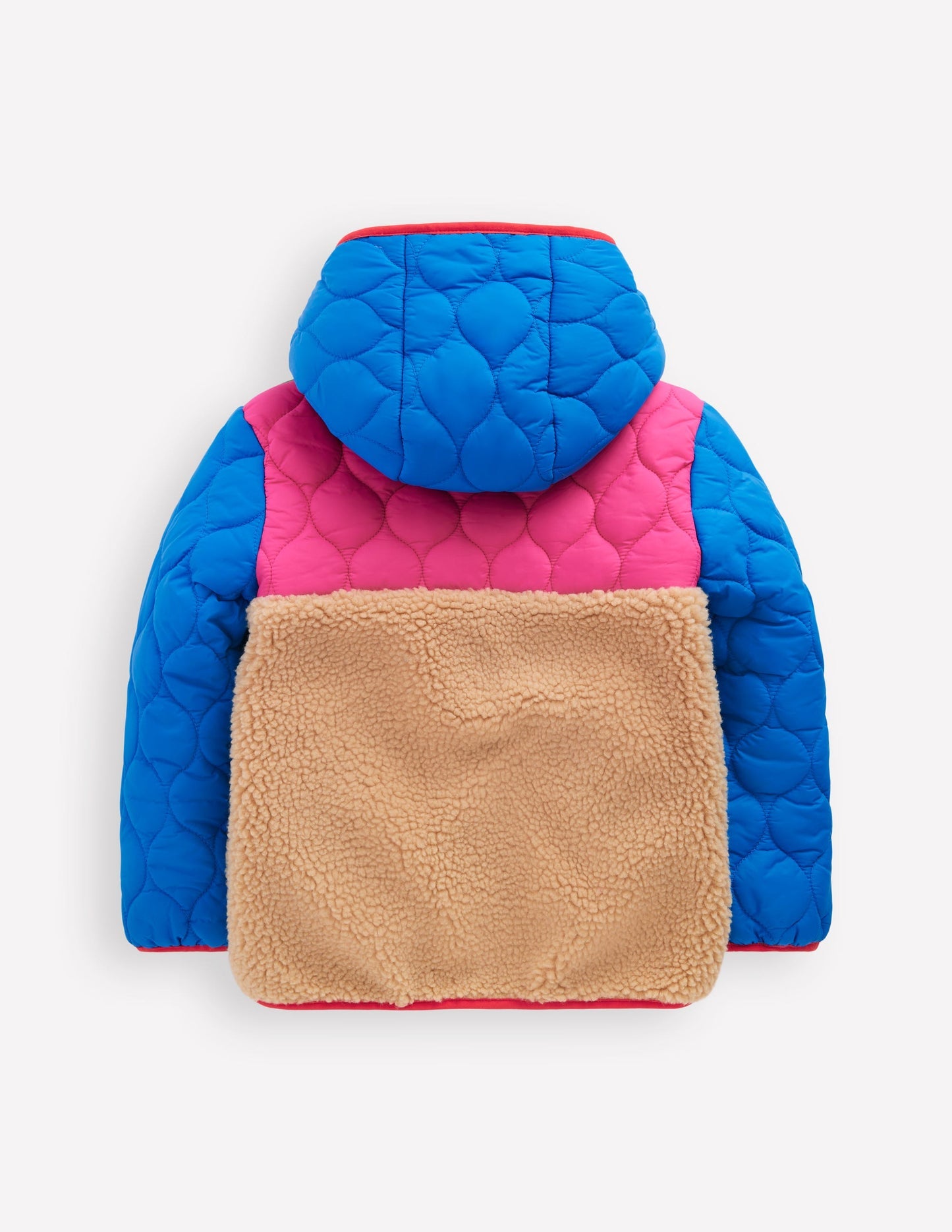 Boden Janie Borg Mix Jacket - Multi Colourblock