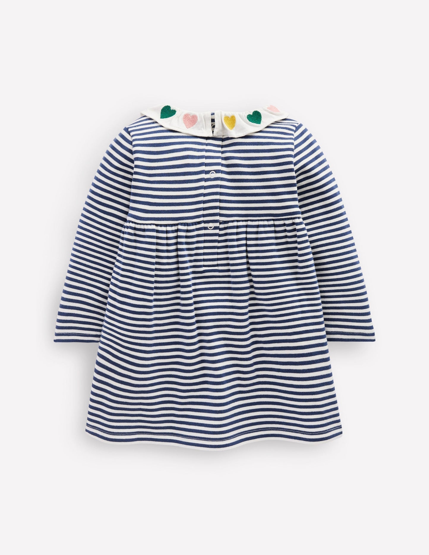 Boden Ribbed Jersey Dress - Starboard Blue Ivory Stripe