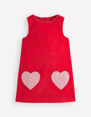 Boden Saffy Cord Pinafore Dress - Poppy Red