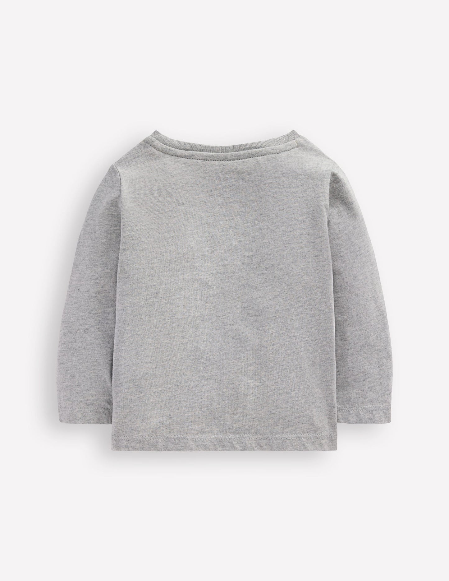 Boden Long Sleeve Applique T-shirt - Grey Marl Apples