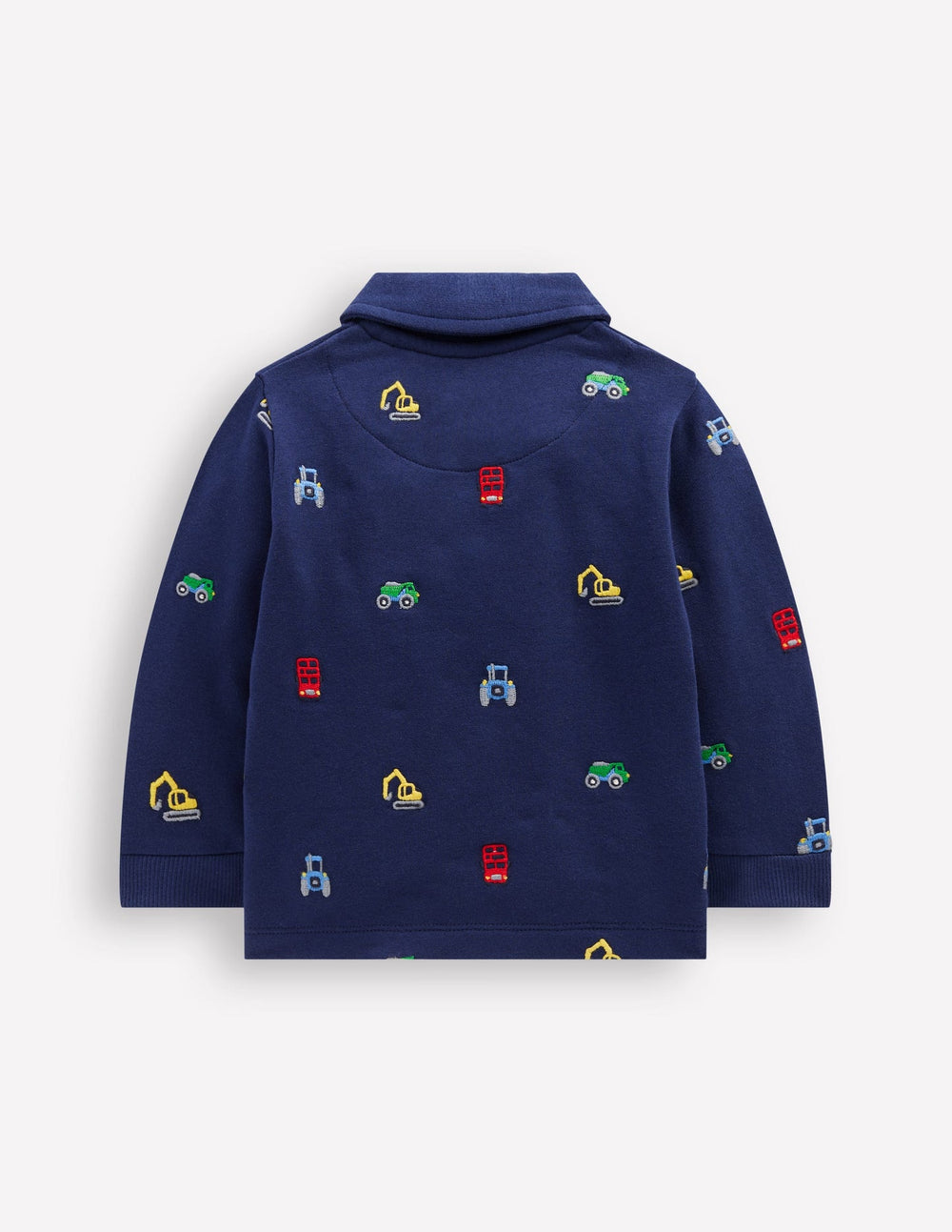 Boden Rugby Shirt - Blue Transport Embroidery