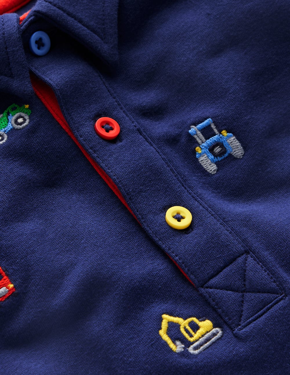 Boden Rugby Shirt - Blue Transport Embroidery