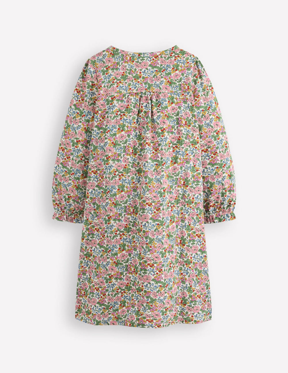 Boden Printed Long Sleeve Nightie - Coconut Milk Berry Floral