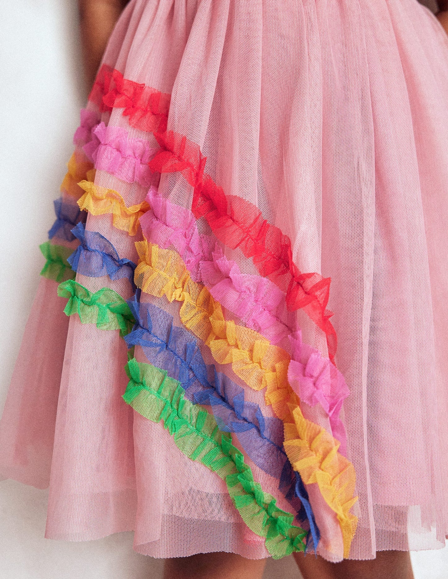 Boden New Tulle Logo Jersey Dress - Zephyr Rainbow