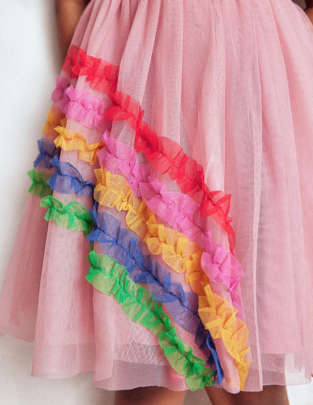 Boden New Tulle Logo Jersey Dress - Zephyr Rainbow