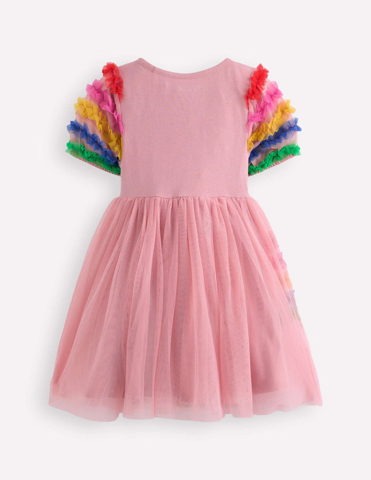 Boden New Tulle Logo Jersey Dress - Zephyr Rainbow