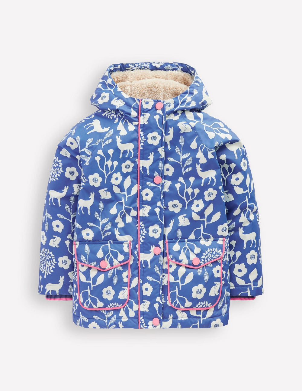 Boden Sherpa Lined Anorak - Bluejay Woodland