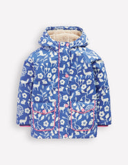 Boden Sherpa Lined Anorak - Bluejay Woodland