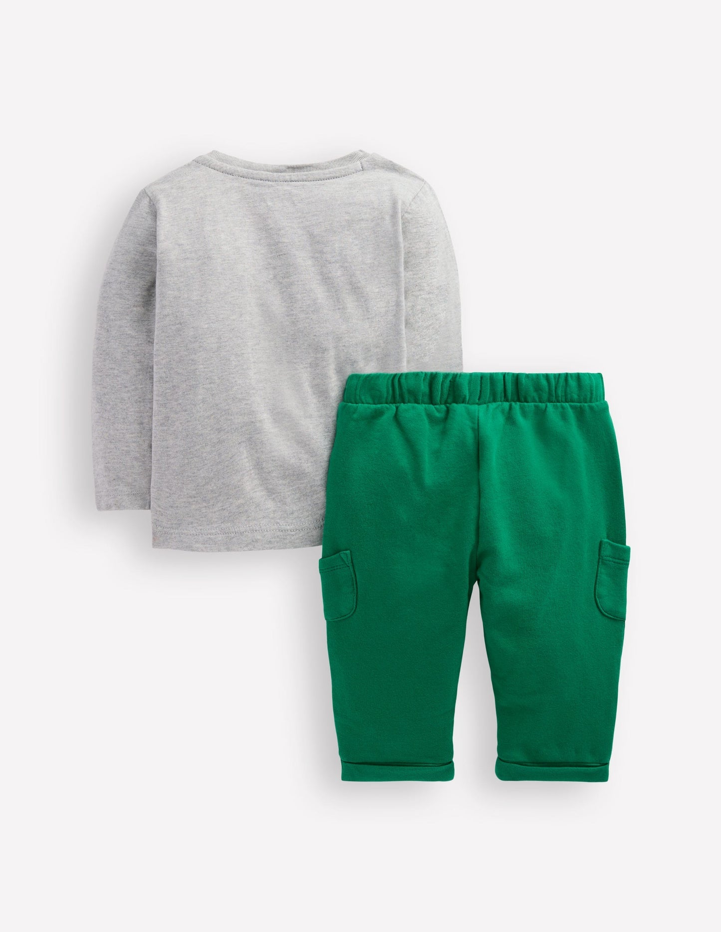 Boden Jersey Overalls Play Set - Grey Tractor