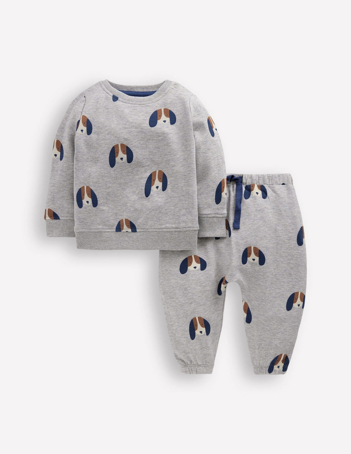 Boden Sweatshirt Play Set - Grey Marl Puppy
