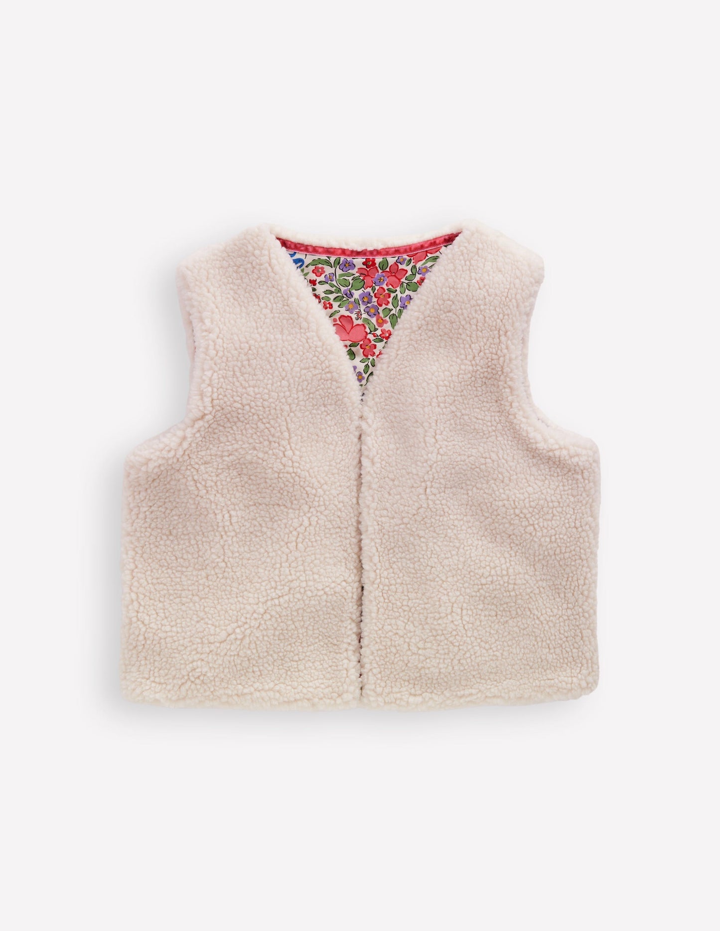 Boden Relaxed Borg Gilet - Ecru