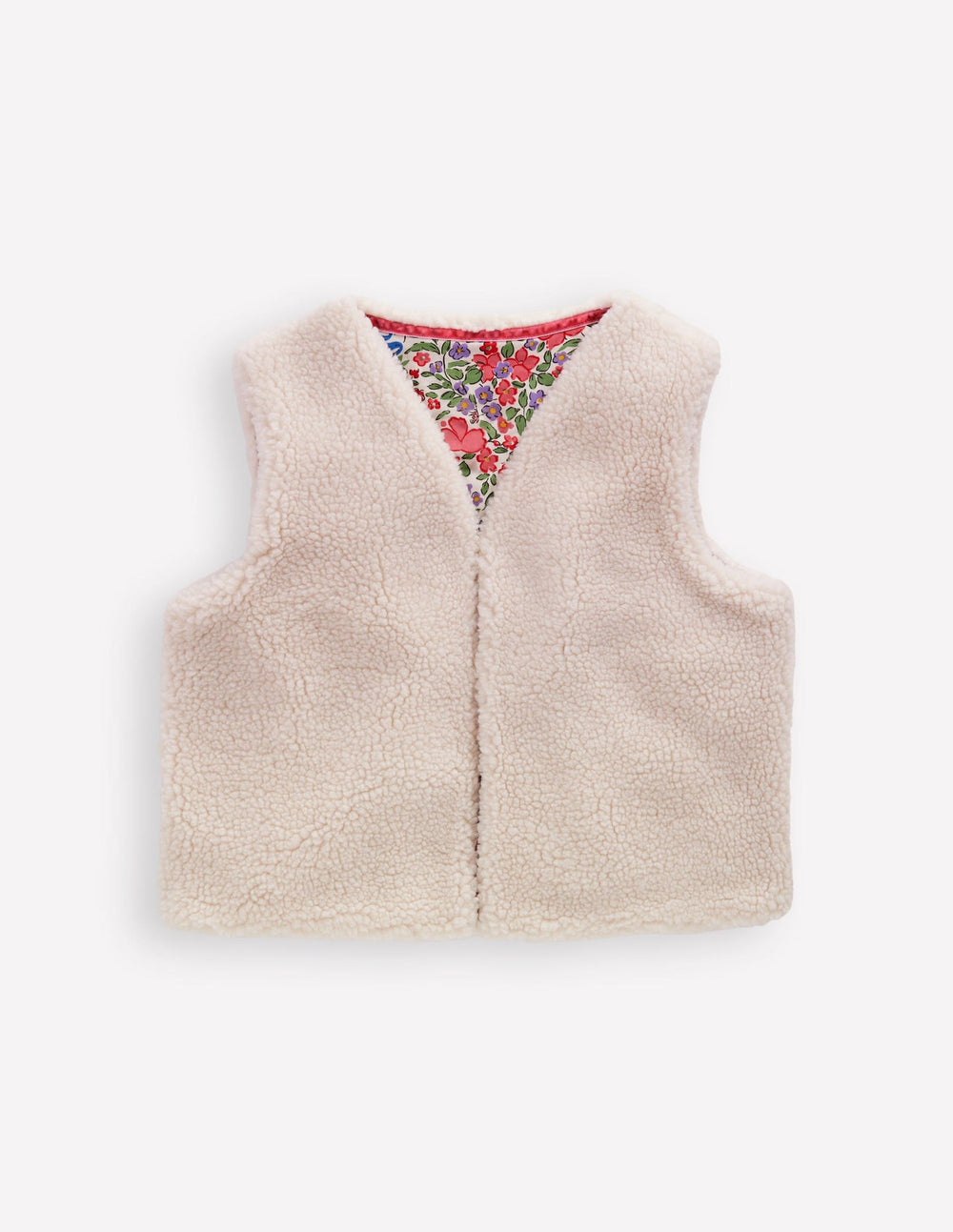 Boden Relaxed Borg Gilet - Ecru