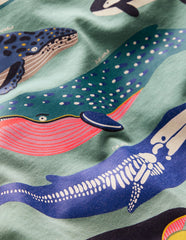 Boden Long Sleeve Glow T-shirt - Eucalyptus Whales