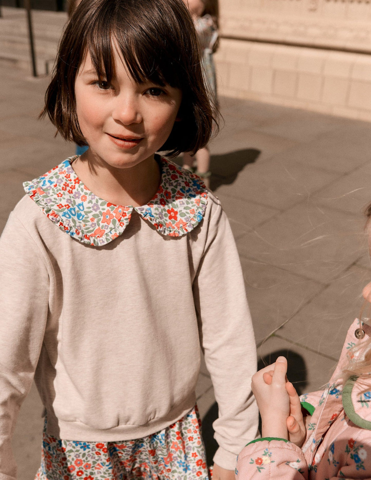 Boden 2 - in - 1 Sweatshirt Dress - Ivory Berry Floral