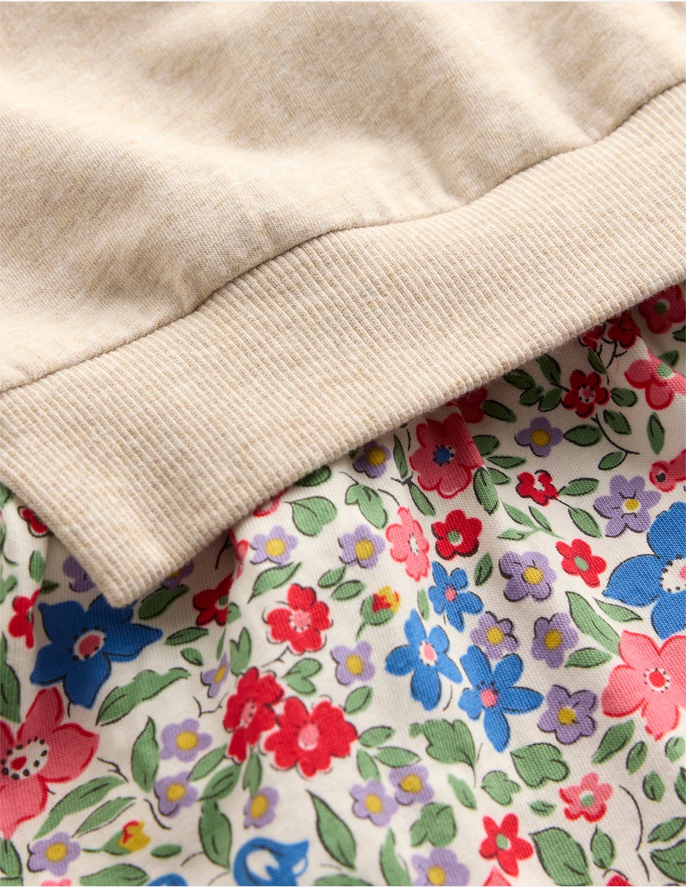 Boden 2 - in - 1 Sweatshirt Dress - Ivory Berry Floral