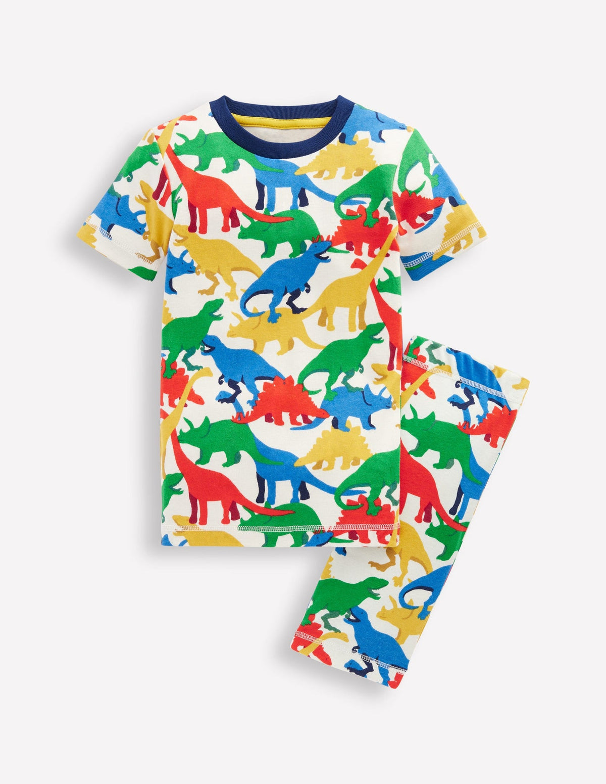 Boden Snug Short John Pajamas - Multi Dinos