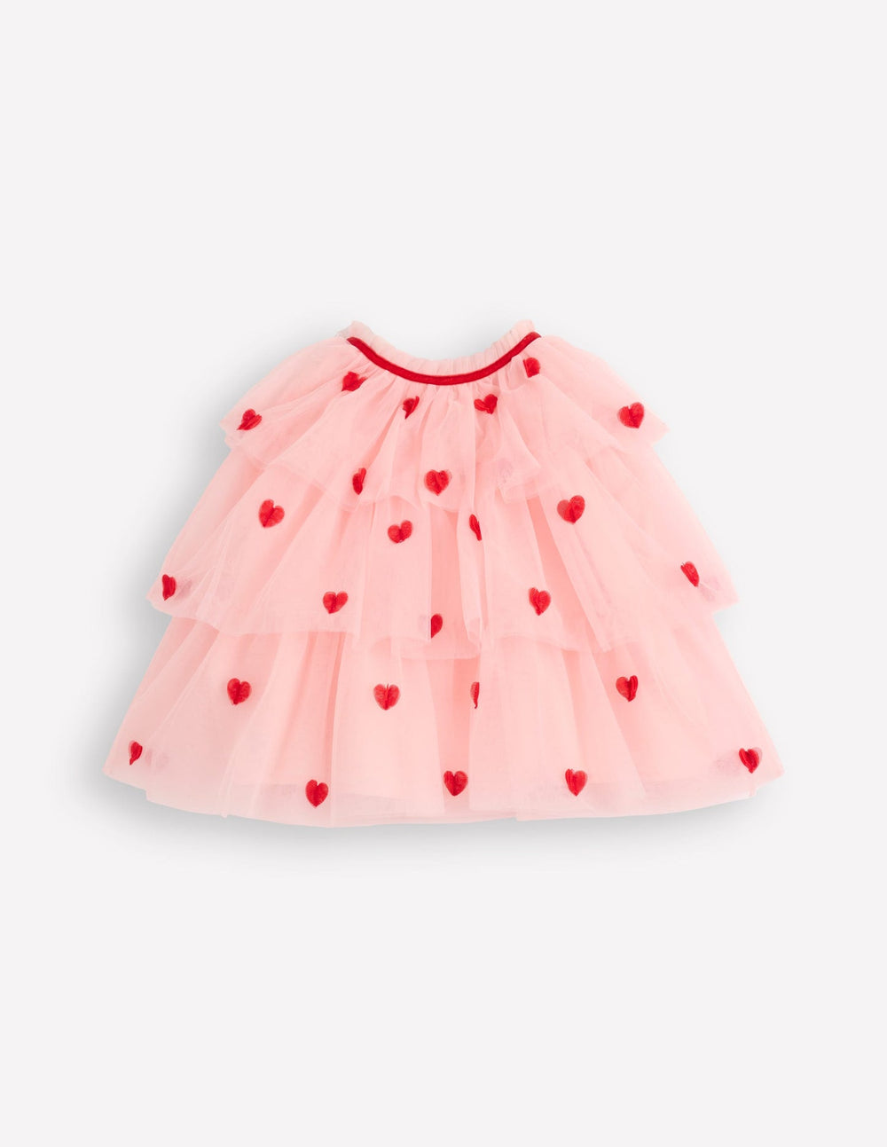 Boden Tulle Heart Cape - Chalk Pink Hearts