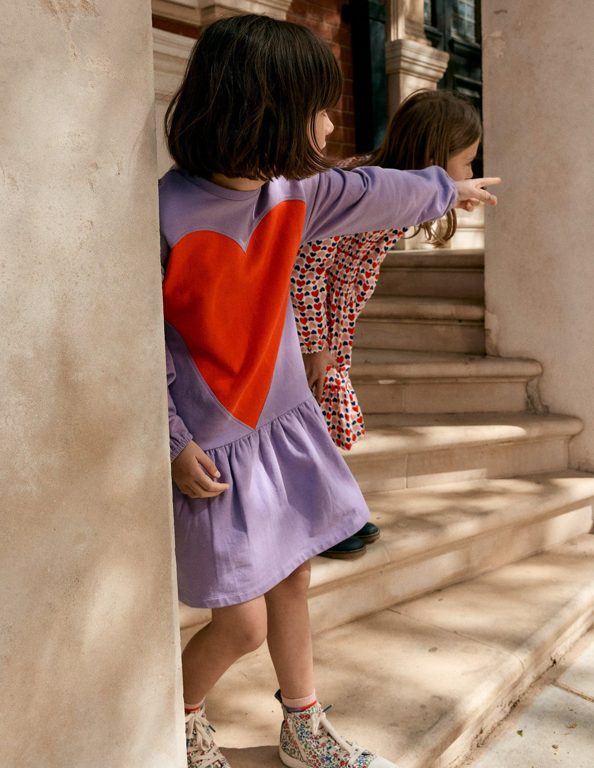Boden Logo Sweatshirt Dress - Aster Purple