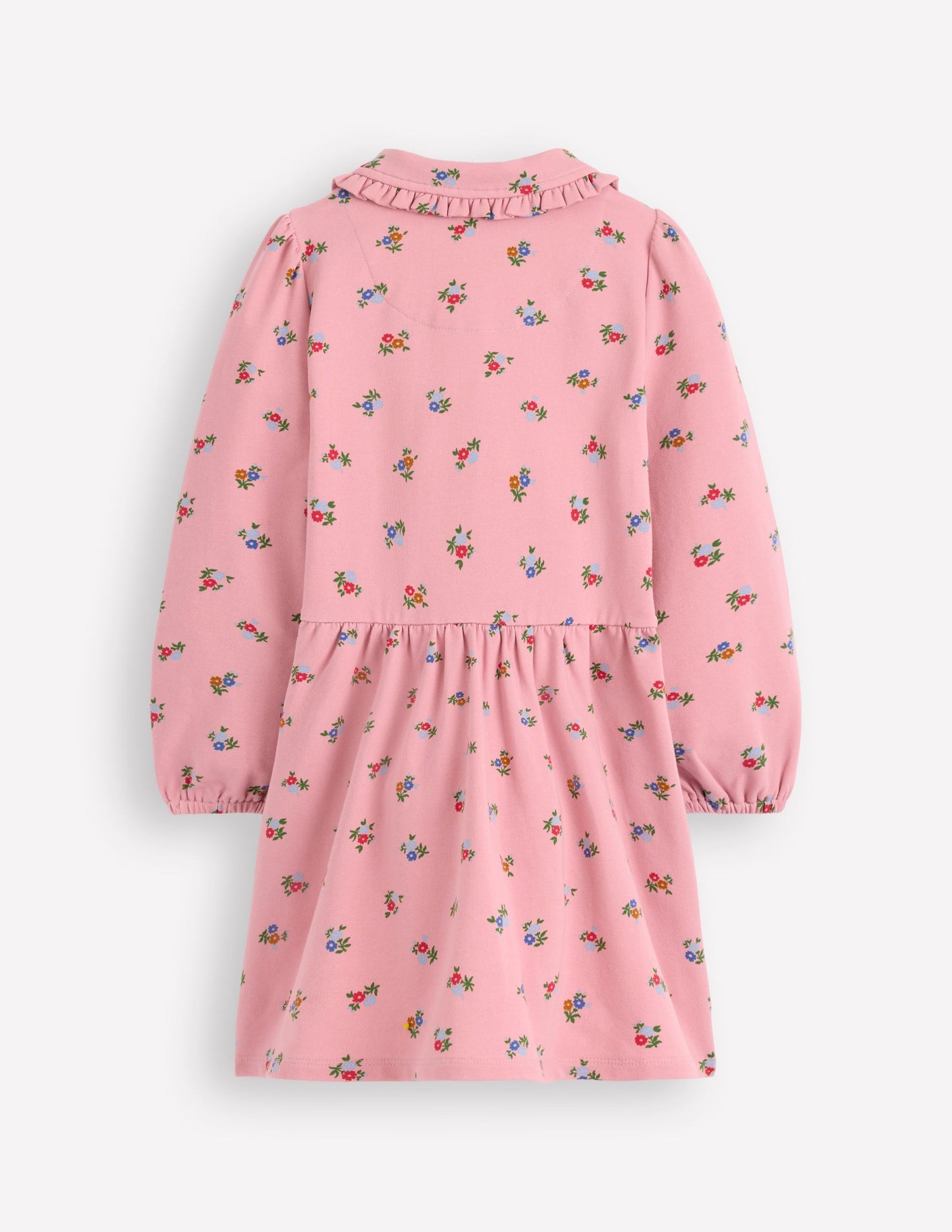 Boden Cosy Jersey Shirt Dress - Vintage Pink Spaced Ditsy
