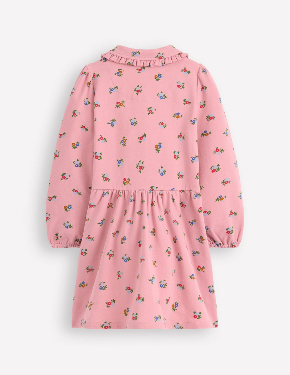 Boden Cosy Jersey Shirt Dress - Vintage Pink Spaced Ditsy
