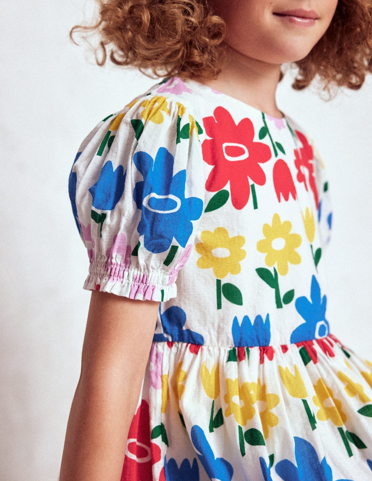 Boden Madeline Woven Dress - Multi Rainbow Flower