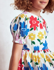 Boden Madeline Woven Dress - Multi Rainbow Flower