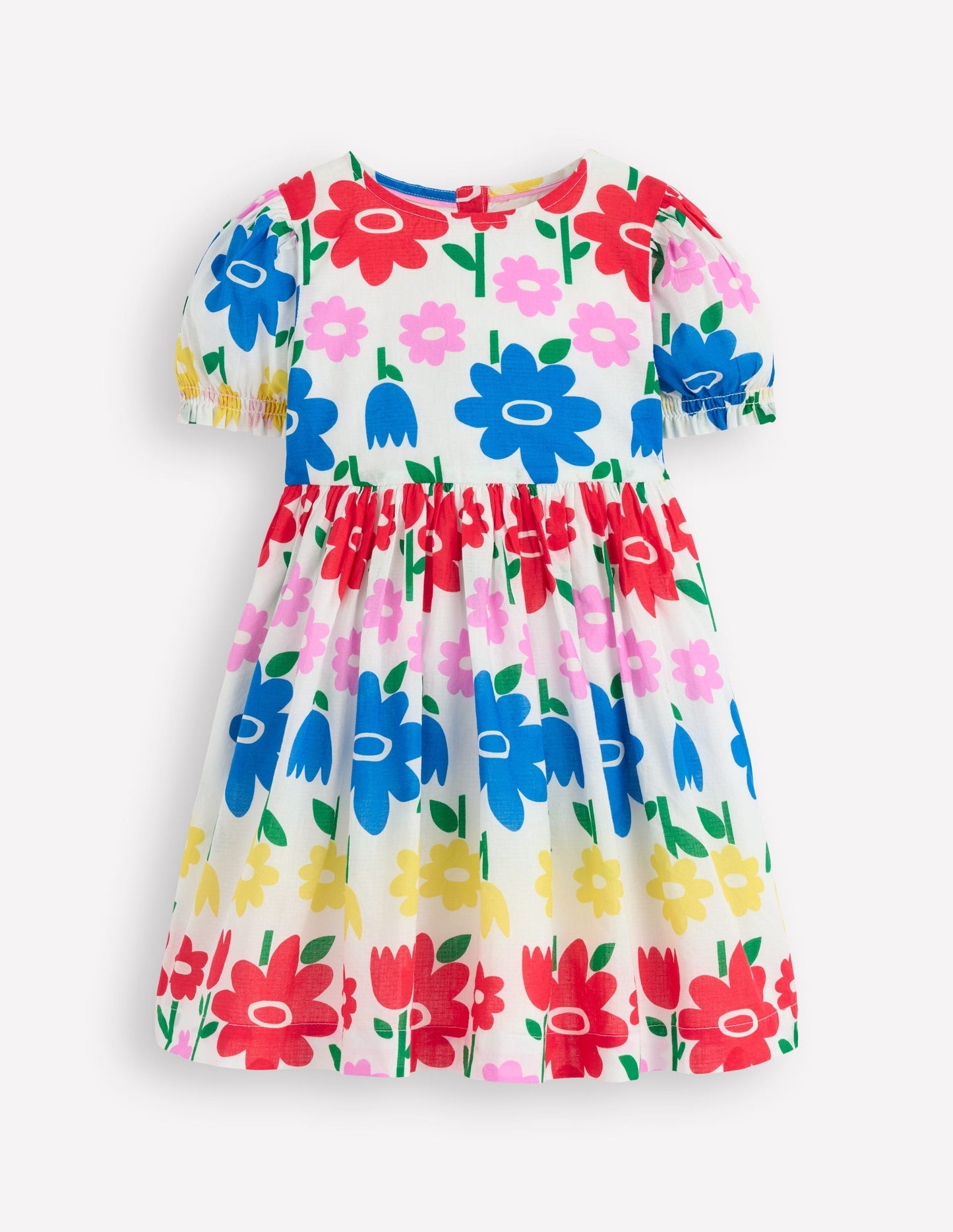 Boden Madeline Woven Dress - Multi Rainbow Flower