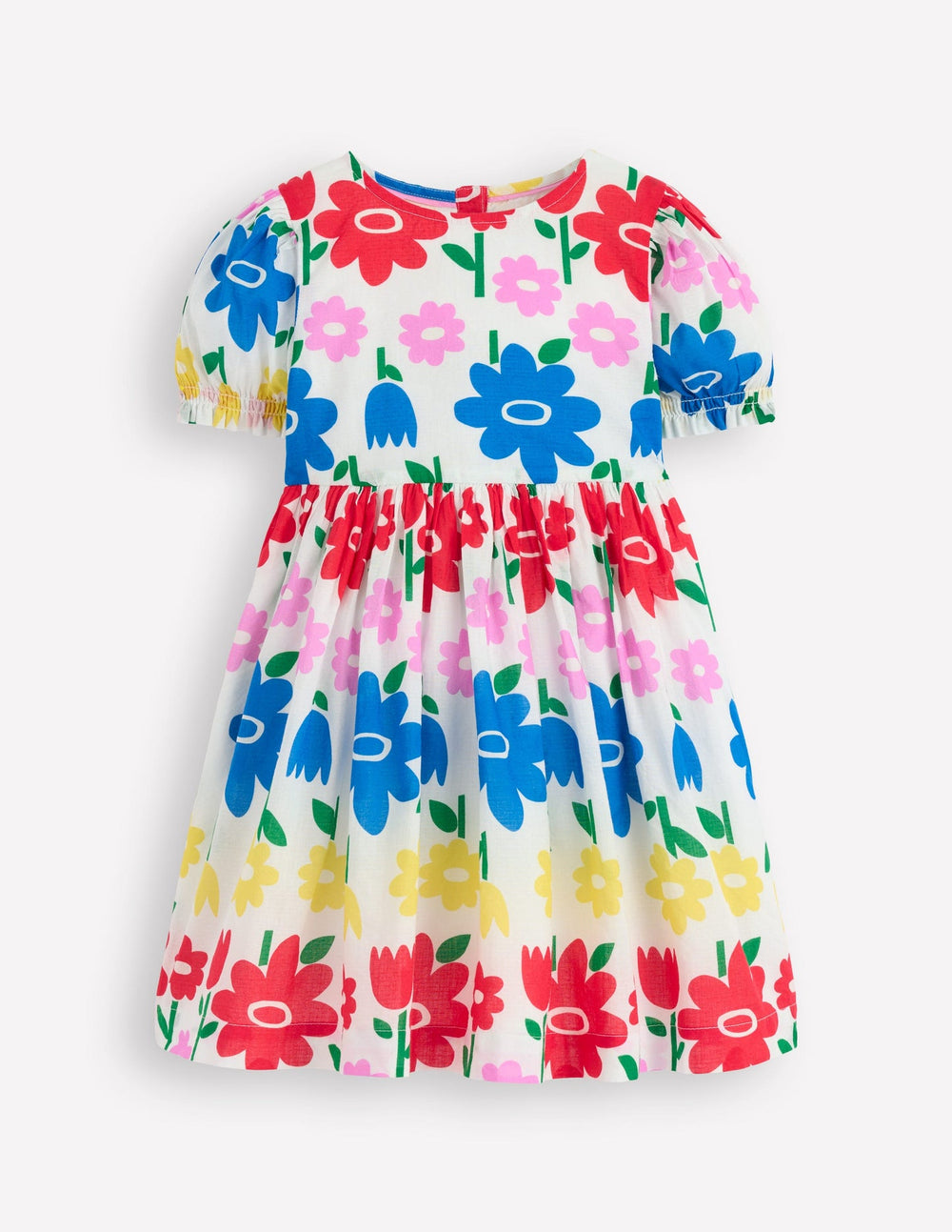 Boden Madeline Woven Dress - Multi Rainbow Flower