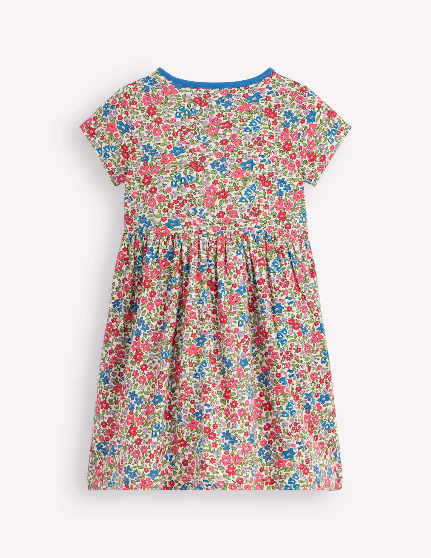 Boden Appliqué T-shirt Dress - Rose Pink Flowerbed Hearts