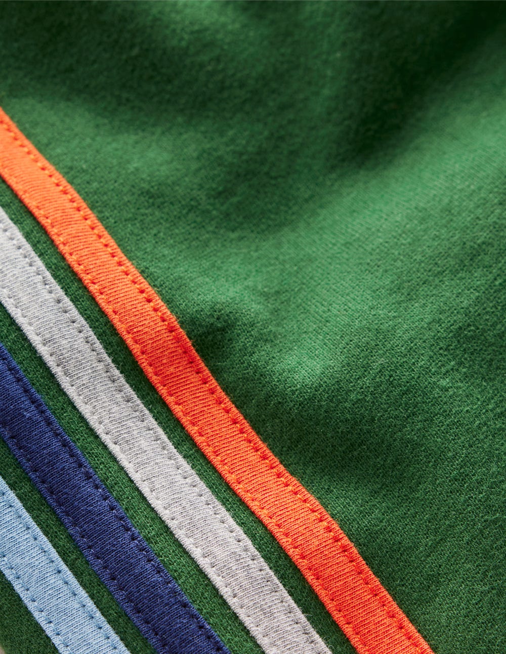 Boden Rainbow Stripe Sweatpants - Pine Green