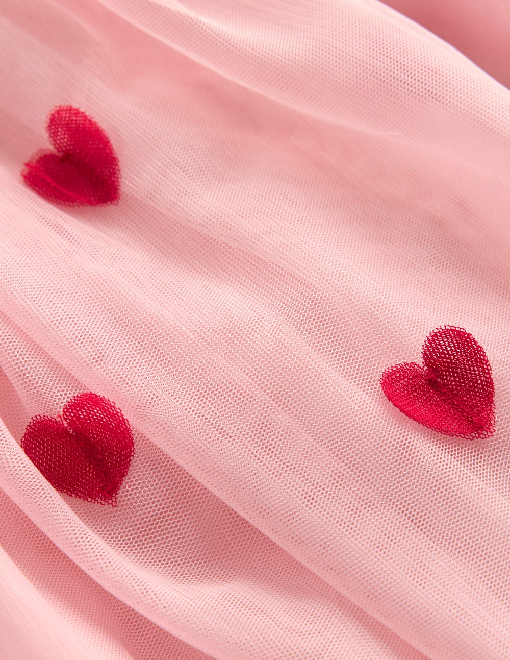 Boden Layered Tulle Dress - Chalk Pink Hearts