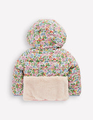 Boden Mixed Borg Jacket - Ivory Berry Floral