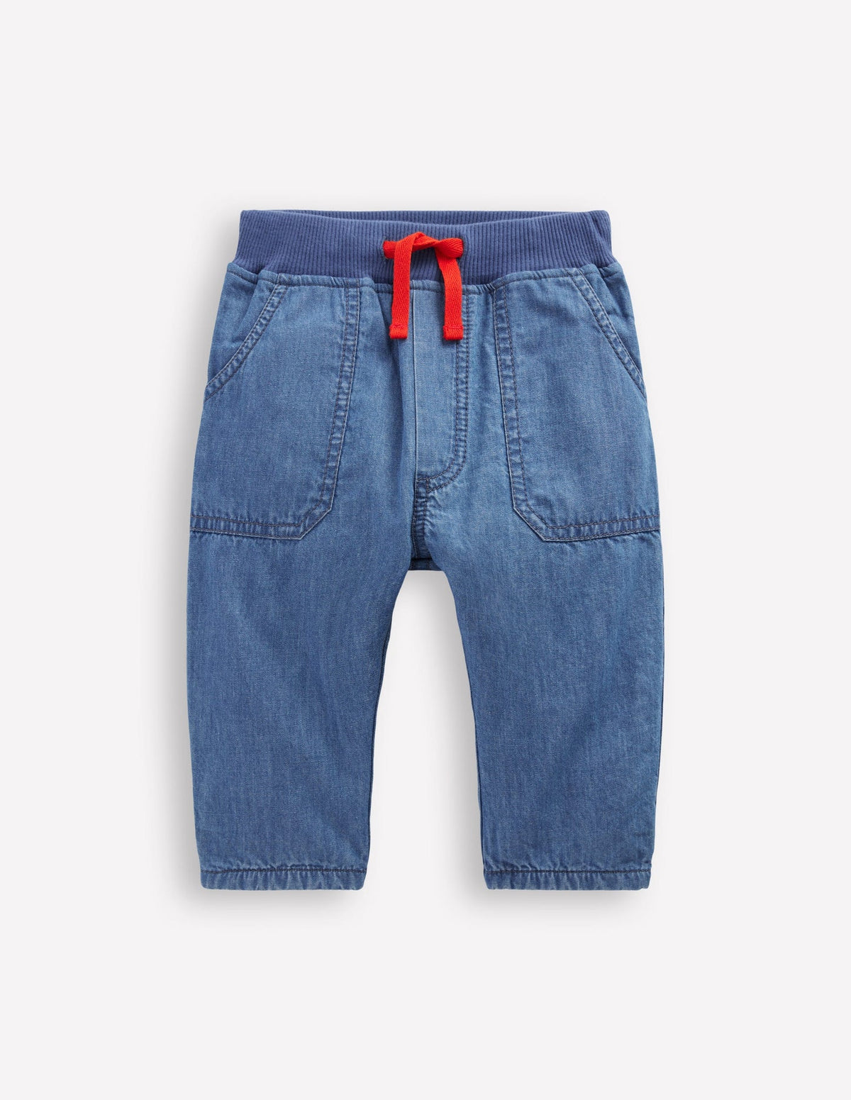 Boden Cosy Lined Pants - Blue Chambray