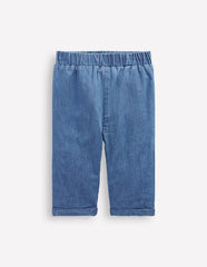 Boden Cosy Lined Pants - Blue Chambray