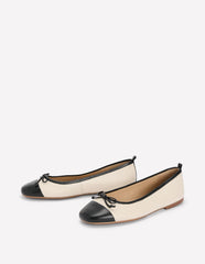 Boden Kitty Flexi Sole Ballet Flats - Ecru/Black