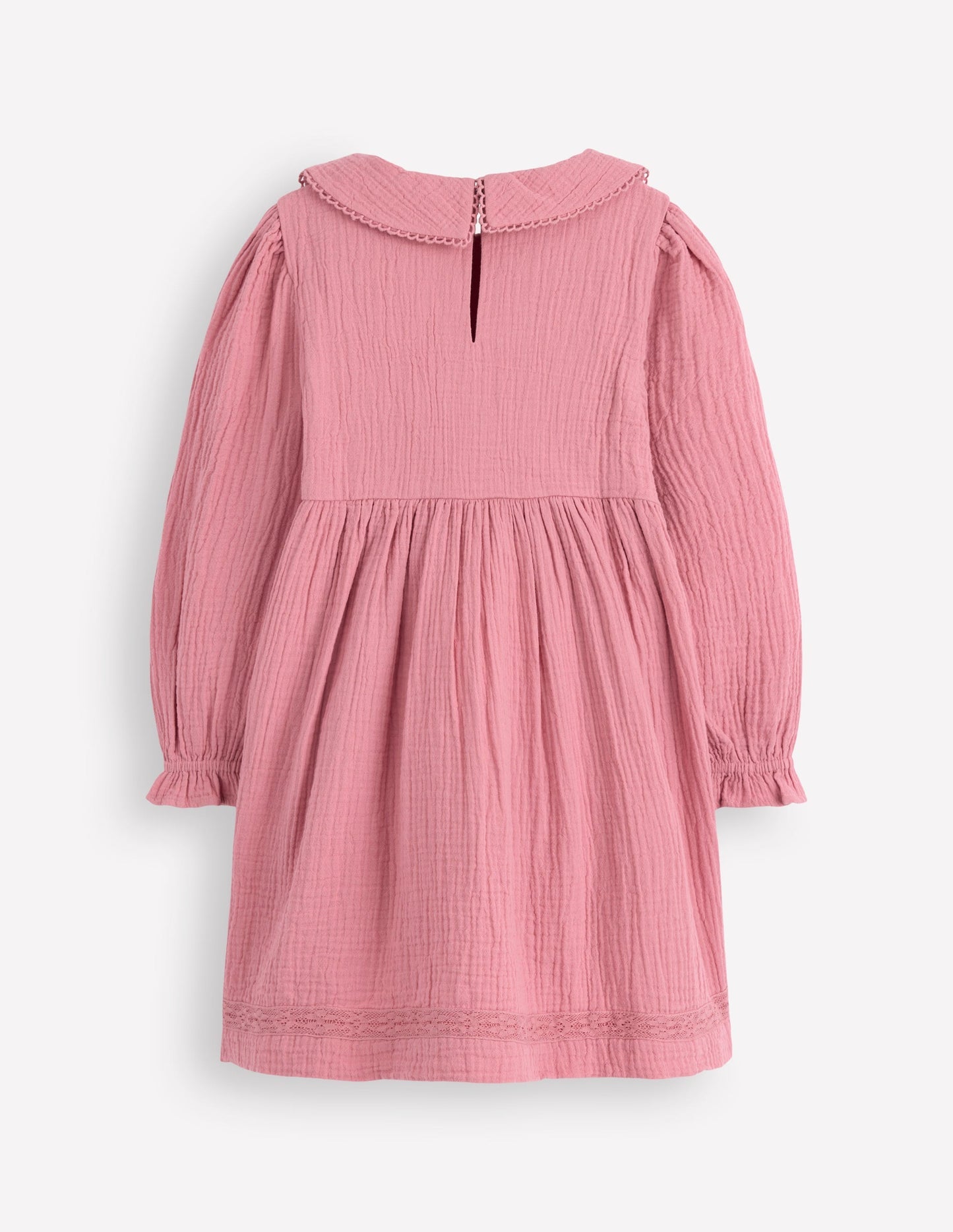 Boden Double Cloth Collared Dress - Pink Heather