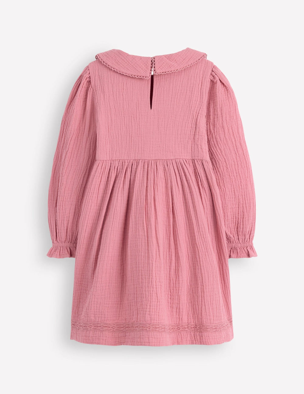 Boden Double Cloth Collared Dress - Pink Heather