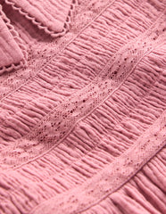 Boden Double Cloth Collared Dress - Pink Heather
