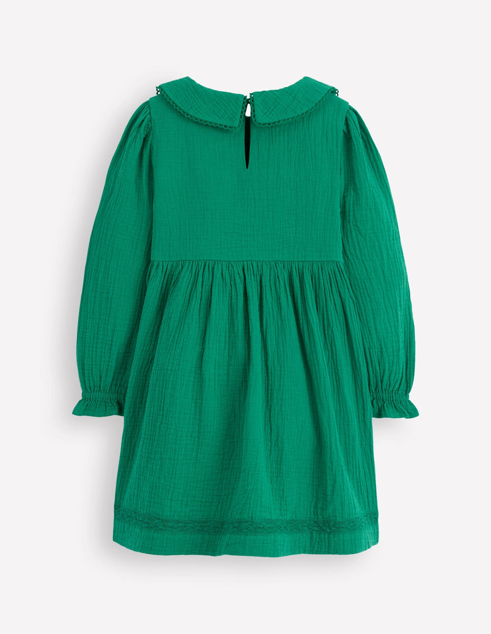 Boden Double Cloth Collared Dress - Shady Green