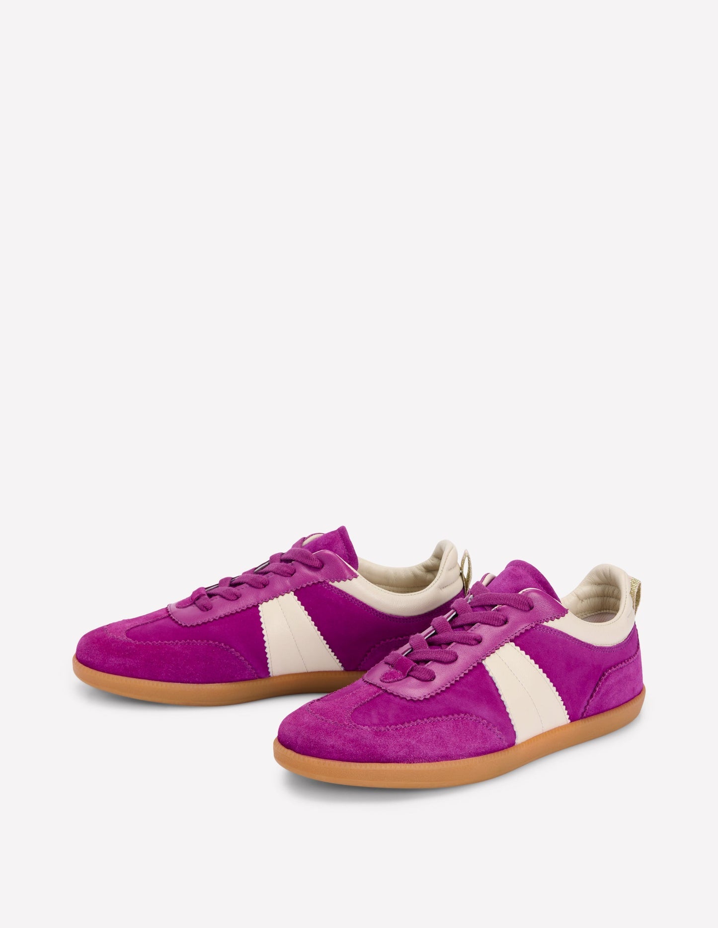 Boden Erin Retro Tennis Trainers - Regal Purple