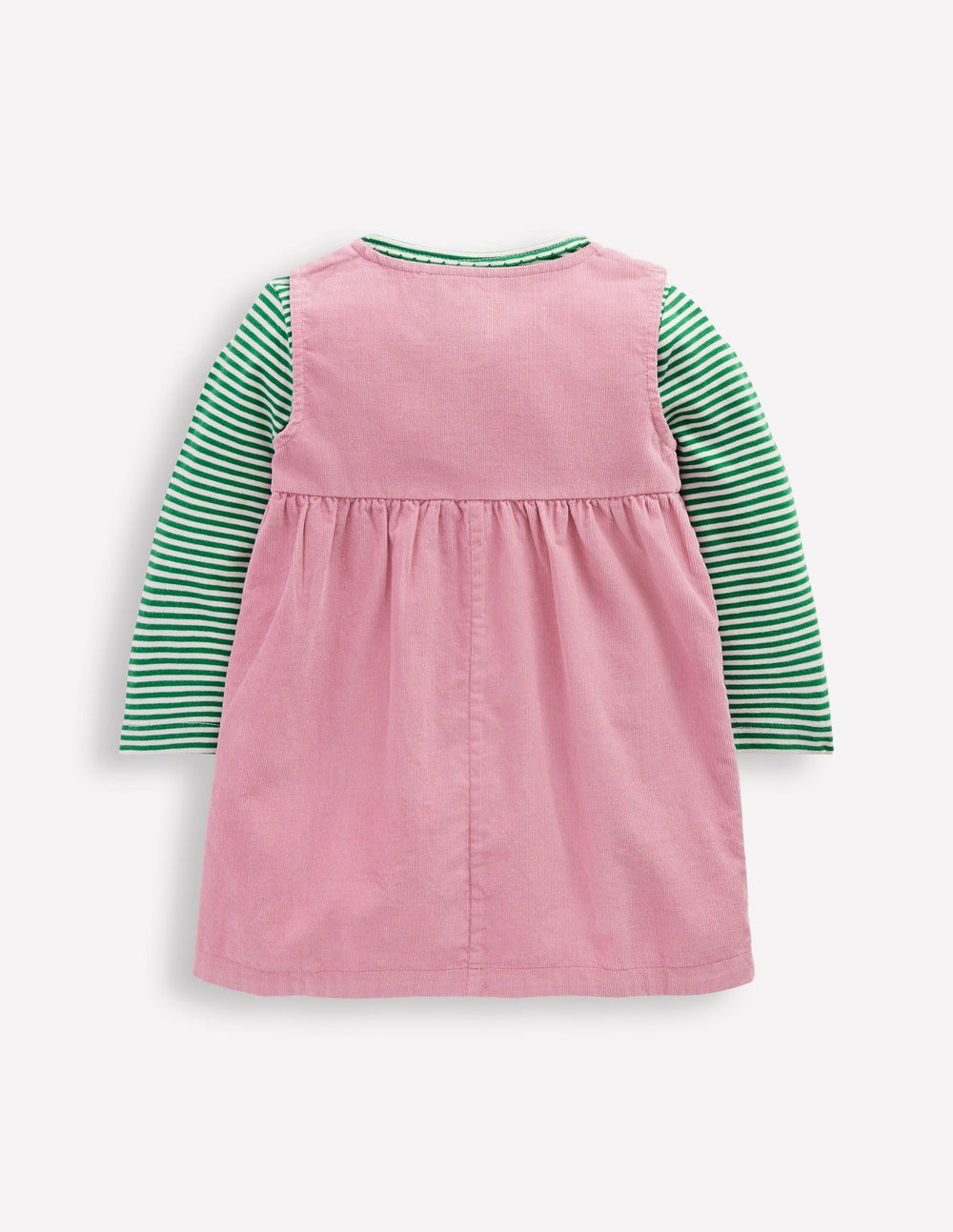 Boden Woven Pinny Dress Set - Pink Apple