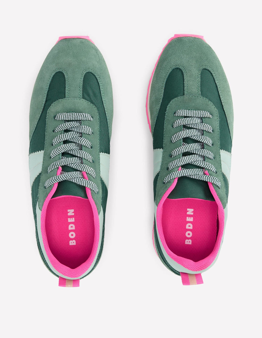 Boden Retro Runner Trainer - Green