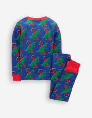 Boden Snug Glow - In - The - Dark Pajamas - Dino Space